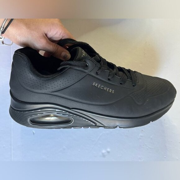 Skechers Men’s Black Athletic Sneakers Size 10 (EU 40) Air Cooled Memory Foam - Picture 9 of 16